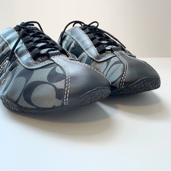 Coach Kirby Q999 Women’s Sneakers – Size 6.5M – Black Signature Logo - Picture 8 of 10